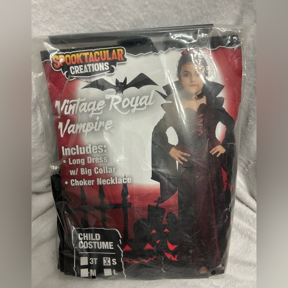 Vintage Victorian Vampire Halloween Costume Girls size small Dress whimsygoth - Picture 4 of 8